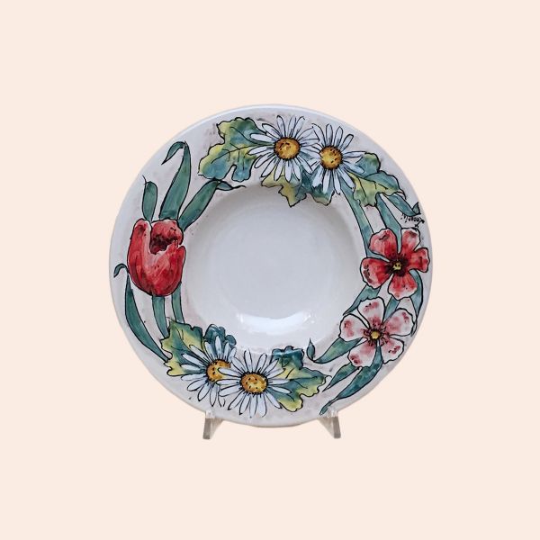 SET OF FRUIT OR DESSERT PLATES, CM. 23 DIAMETER